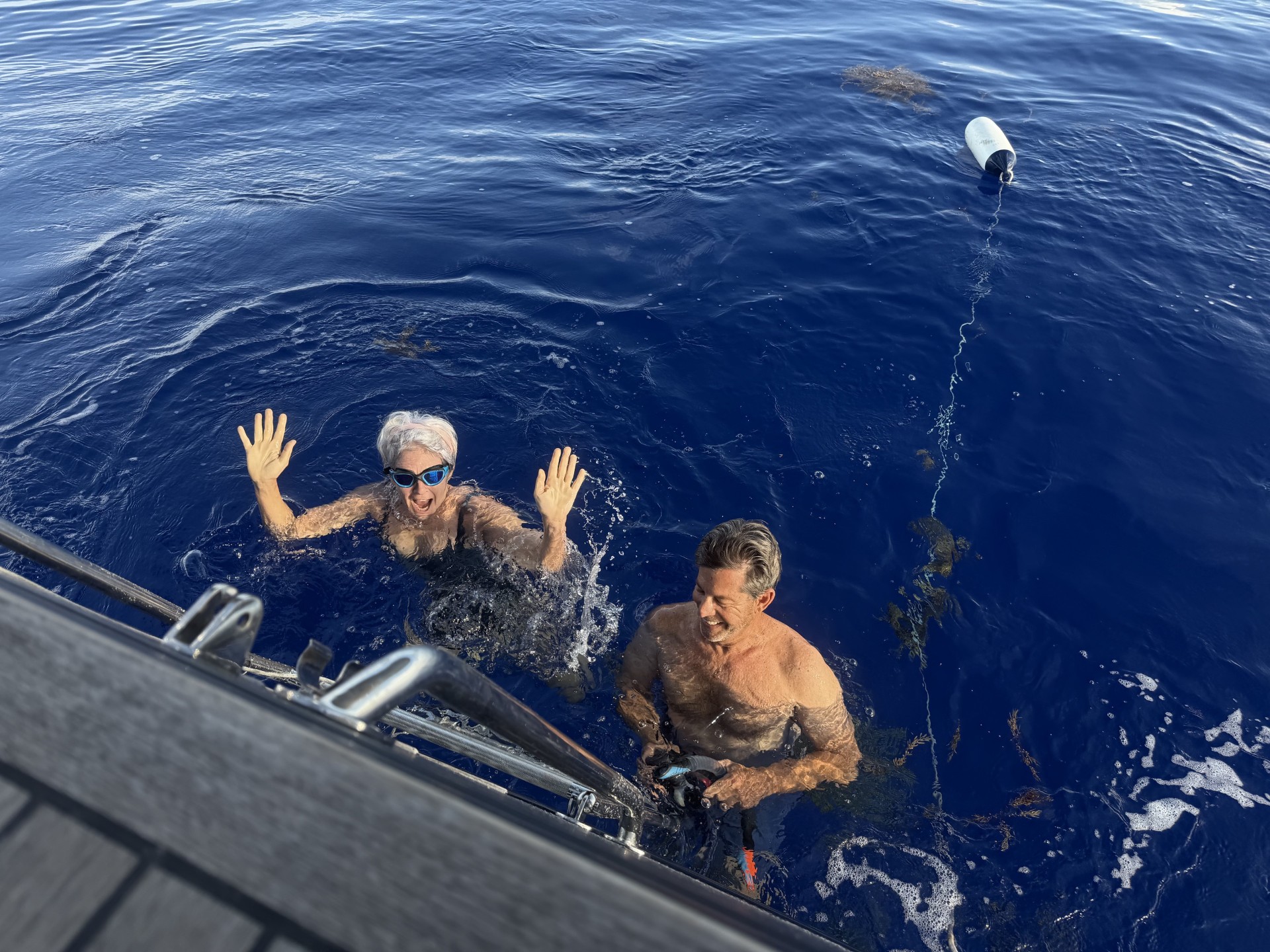 Swimming break during the passage from Saint Martin to Bermuda